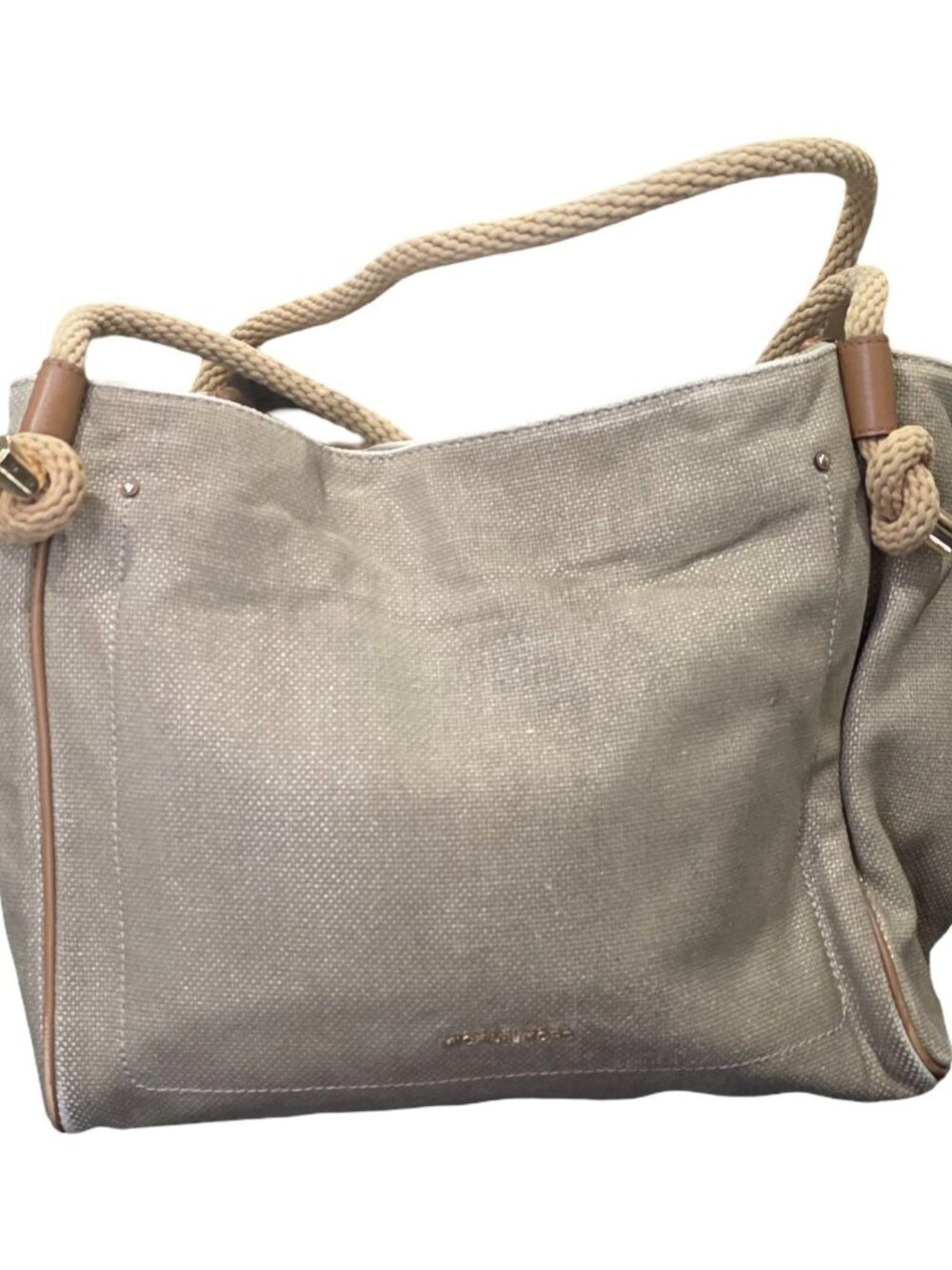 Michael Kors Isla Canvas Satchel Tote Shoulder Bag